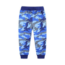 Pantaloni jogger casual camo cu talie elastică și buzunare pentru copii mici (2-3 ani), albaștri – Compatibili pentru activități în aer