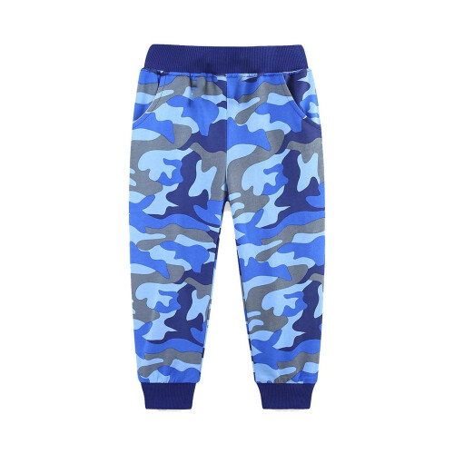 Παντελόνι Jogger Casual Camo με Λάστιχο στη Μέση και Τσέπες για Νήπια (2-3 ετών), Μπλε –