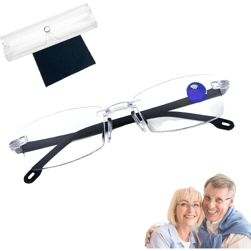Blue Ease Optics Clear Auto-Zoom leesbril