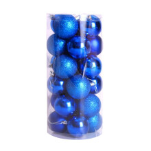 Kerstdecoraties in de aanbieding! Dvkptbk24PCS40mm Kerstbal voor in de kerstboom, hangende kerstbal, decoratie voor thuisfeestjes, kerstcadeaus, blauw