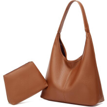 Slouchy Hobo Tassen voor Dames, Tote Bag, Retro PU Lederen Crossbody Tas, Zachte Schoudertas, 2-delige Werk School Handtas