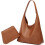 Τσάντες Slouchy Hobo για γυναίκες Tote τσάντα Retro PU δέρμα χιαστί πορτοφόλι μαλακό ώμο 1