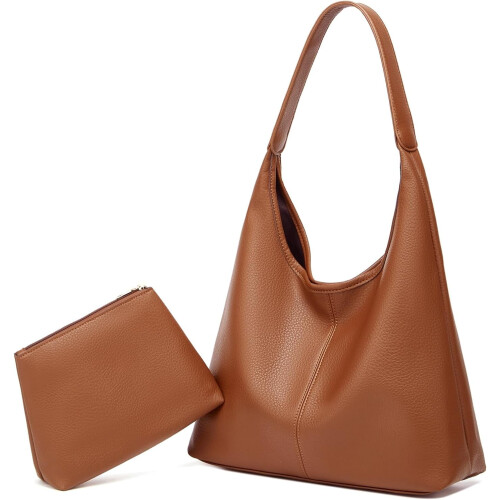 Τσάντες Slouchy Hobo για γυναίκες Tote τσάντα Retro PU δέρμα χιαστί πορτοφόλι μαλακό ώμο