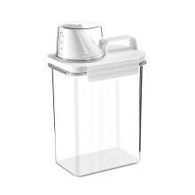 Upgraded Airtight Pet Food Container for Dogs, Cats, Birds – Small Size with Pour Spout & Measuring Cup (Grey)