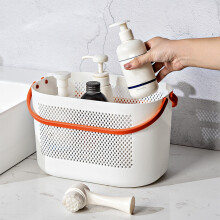 Cestino da doccia portatile BiFandian – Ampio organizer da bagno impermeabile con maniglia, compatibile con dormitorio/spa/piscina