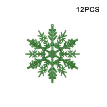 12 stuks grote sneeuwvlokversieringen van 10 cm (4 inch) van plastic met glitter, ideaal voor winterse decoratie, binnen en buiten, kerstboom, raam,