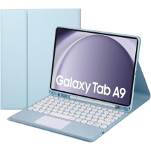 Touch Keyboard Case for Samsung Galaxy Tab A9 8.7" (2023, SM-X110/X115/X117), Pencil Holder, Magnetically Detachable Bluetooth