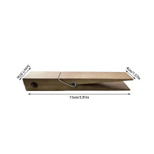 Grande pince à serviette en bois, support mural pour salle de bain – Décoration rustique, compatible avec ressort en acier inoxydable