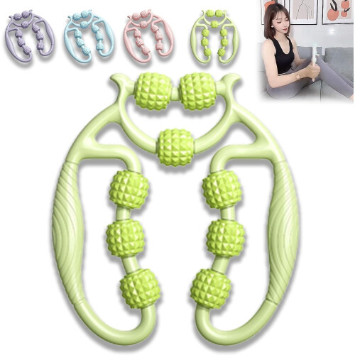 Leg Relaxer with Circular Clamp 12 Roller Green