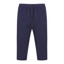 Leggings en coton pour petites filles, coloris unis, collection 2025, pantalon moulant décontracté pour enfants, bleu marine, 4-5 ans
