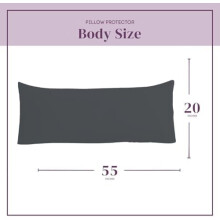 Single Zippered Cotton Pillow Protector (20x55") – Breathable, Dust & Dirt Protection