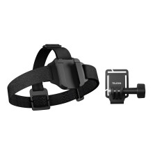 Bandeau de tête TELESIN avec boucles réglables et fixation pour chapeau, compatible avec GoPro 12/11/10/9/8/7 – 2 en 1