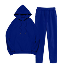 Conjunto feminino de moletom com capuz e calça (2 peças, tamanhos P a 3XG)