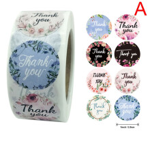 Bloemen bedankstickers, etiketten, cadeauverpakkingstickers, verjaardagsfeeststickers, bruiloftstickers