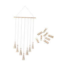 Hängender Foto-Display-Wandbehang, Makramee-Bilderhalter, Wandclip, dekorative Wanddekoration für Collagen, Hochzeitsfotos, Schlafzimmer