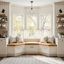 Linen Pinch Pleat Tier Curtains 50x36 in Natural Beige