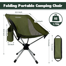 Campingstolar - 360 vridbara, lätta, gröna