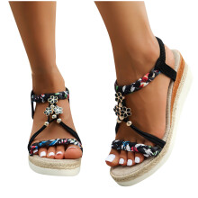 Sandale cu platformă pentru femei, Sandale pentru femei, Sandale boeme casual cu platformă la modă, Pantofi casual pentru plajă pentru femei,