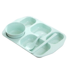 Assiettes réutilisables pour le contrôle des portions, légères et résistantes, idéales pour les boîtes à lunch des employés de bureau.