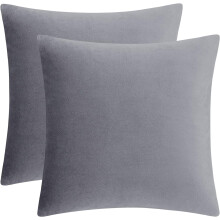 Lot de 2 housses de coussin décoratives en velours, carrées et douces, pour salon, canapé, lit, 50 x 50 cm