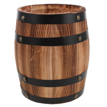 Porte-ustensiles rustique en bois pour plan de travail - Seau de rangement pour couverts, baguettes, cuillères, fourchettes et stylos