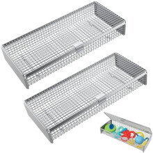 Dishwasher Basket for Small Items, 304 Stainless Steel Dishwasher Basket, Bottle Parts, Scoops, Forks, Chopsticks Cleaning (2 PCS)