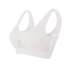 Naadloze sportbeha voor dames, beugelloze yogabeha met uitneembare pads.