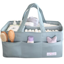 Baby diaper caddy organizer with 8 pockets, large, willow