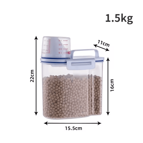 Κουβάς τροφής για σκύλους και γάτες 1,5 kg / 2 kg Πλαστική δεξαμενή αποθήκευσης με