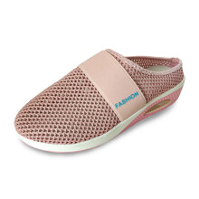 Ediodpoh Dame Sommermode Ensfarvet Stor Netpose Tå Hjemmesko Komfortable Strand Hjemmesko Dame Hjemmesko Pink8.5
