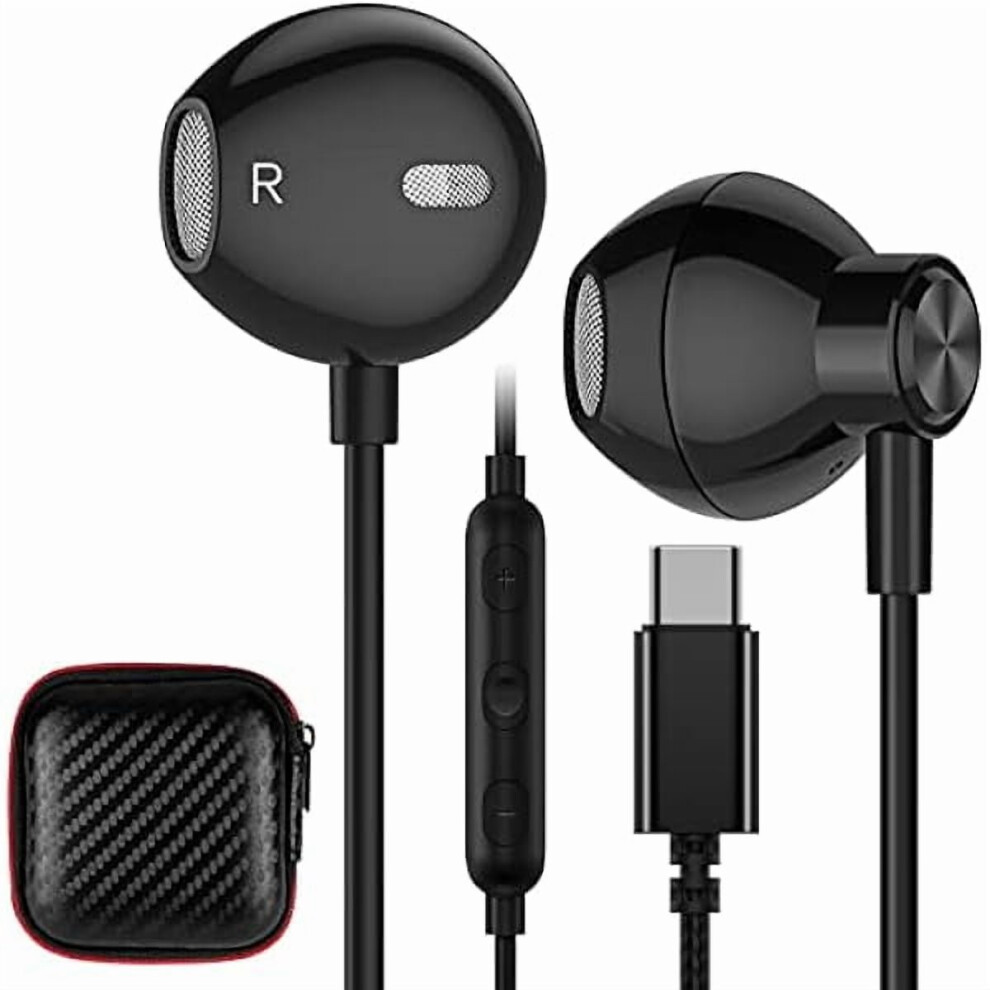 Usb-C Headphones Compatible With Samsung S25/S24 Fe/S23/S22/S21 Ultra, Galaxy A56/A36 5G, Iphone 16E/15/16 Pro Max Â Hifi Stereo 9104899378798