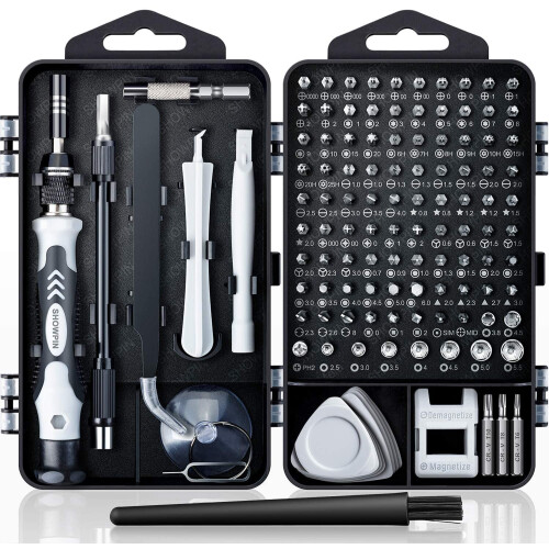 122-teiliges Präzisionsschraubendreher-Set mit 101 magnetischen Bits