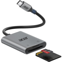USB-C dobbelt SD/MicroSD-kortlæser