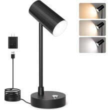 Lampă de birou LED reglabilă pentru îngrijirea ochilor, luminozitate reglabilă continuă, 3 moduri de culoare, lampă de noptieră tactilă