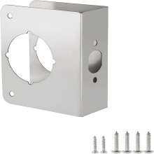 Stainless Steel Door Reinforcement Plate for 1-3/4" Doors, 2-3/8" Backset – Compatible with Door Knob, Lock, Latch & Deadbolt