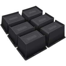 10 cm kraftige sengehevere, kapasitet 2700 kg, for sofa/skrivebord/stol – 6-pakning svart