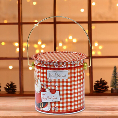 Cookie Tin With Lids, Christmas Theme Cookie Packing Box, Empty Candy Container Cookie Jar For Wedding, Holidays