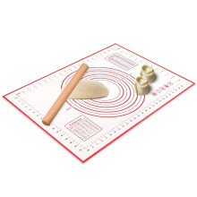 Non-Slip Silicone Pastry Mat (16"x24"), Non-Stick Baking & Rolling Mat for Dough, Fondant, Pie Crust, Pizza, Bread, Cookies – Easy-Clean with