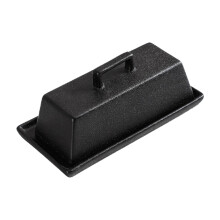 Keramik-Butterdose mit Deckel – Schwarz