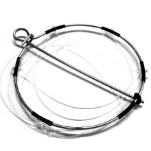 Folding Castable Crab Trap with Casting Rope and Mesh Bait Box and Dungeness Crab Measuring Tool and Zip Ties
