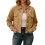 Γυναικείο casual bomber μπουφάν Kukoosong, ελαφρύ κοντό παλτό παντελονιών, μοντέρνο 1