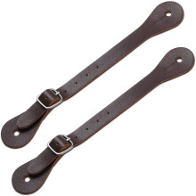 2 Pieces Leather Spur Straps Western Men Adjustable Boot Straps for Boots Western Women Men(Rustic)