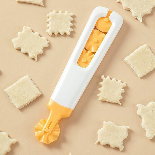 4-in-1 Pastry Crust Roller with 4 Replacement Wheels
