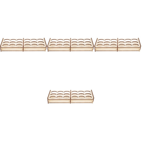 4Pièces Support Multifonction En Bois Pour Peintures Encres 2