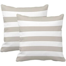 Housse de coussin Ă rayures grises et blanches 30 x 50 cm