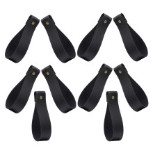10pcs Strap Hooks Wall Mounted Black Hooks For Hanging Curtains Towels And More Curtain Rod Holders For Home Decor