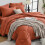 Burnt Orange Queen Comforter Set 7-Piece All-Season 1