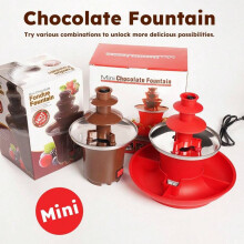 Mini Electric Stainless Steel Chocolate Fountain with Tray – Melts Cheese, Queso & Candy | Compatible with Parties, Weddings & Cooking
