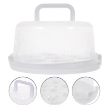 Porta cupcake in plastica bianca per uso generale in ufficio, 1 set, 9,82 x 9,82 x 5,11 pollici
