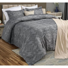 Paisley Grey Comforter Set Queen 3-Piece